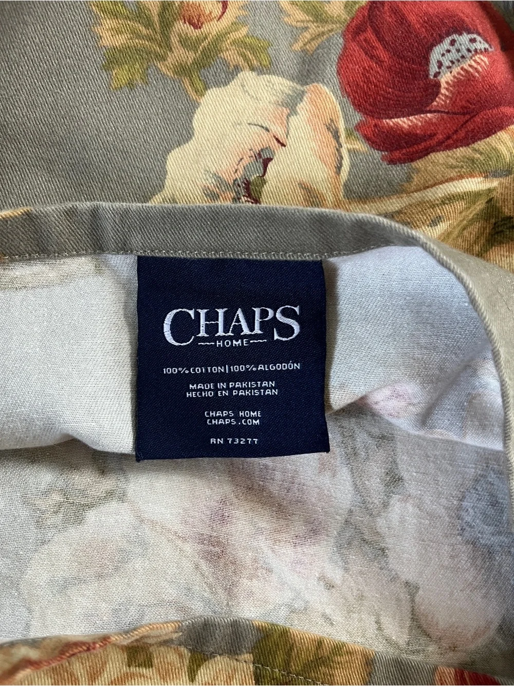 x2 Chaps HUDSON RIVER VALLEY Standard Pillow Shams Cotton Floral Cottagecore